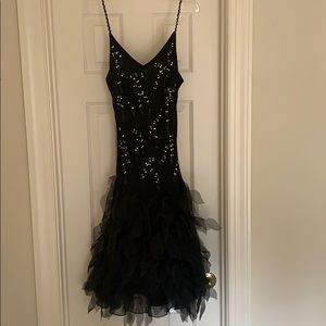Black Sequined Dress